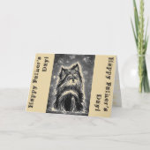 Carte Little Doggy en bleu (Devant)