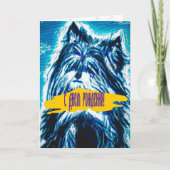 Carte Little Doggy en bleu (Devant)