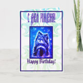Carte Little Doggy en bleu Card (Devant)