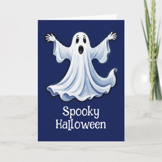Carte Little Éffrayant Ghost - Halloween 11 - Fun Fun (Devant)