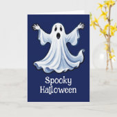 Carte Little Éffrayant Ghost - Halloween 11 - Fun Fun (Fleur jaune)