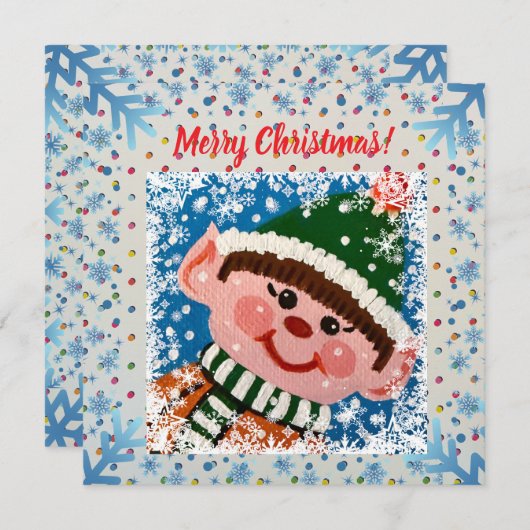Carte Little Elf Magnet Card (Devant / Derrière)