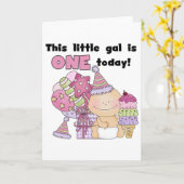 Carte Little Gal est un tee-shirt et un cadeau (Fleur jaune)