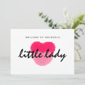 Carte Little Lady New Baby Card (Debout devant)