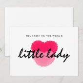 Carte Little Lady New Baby Card (Devant / Derrière)