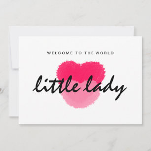 Carte Little Lady New Baby Card