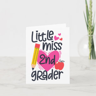 Carte Little Miss 2e Année Premier Jour De Deuxième Anné