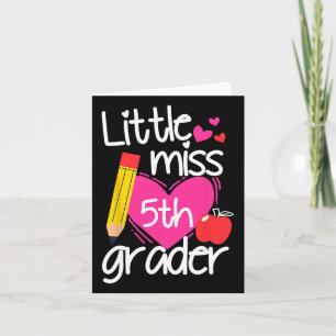 Carte Little Miss 5e Année Premier Jour De Bonjour Cinqu