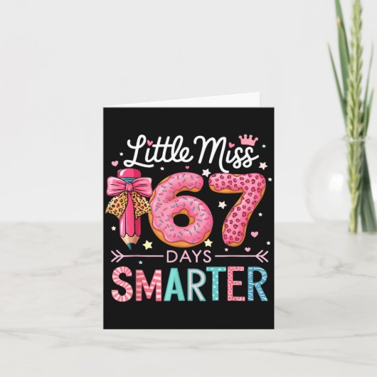 Carte Little Miss 67 Days Smarter Donut Lover 67th Day O (Devant)