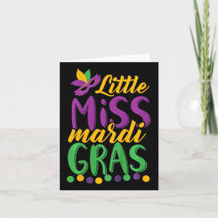 Carte Little Miss Mardi Gras Funny Mardi Gras 2020