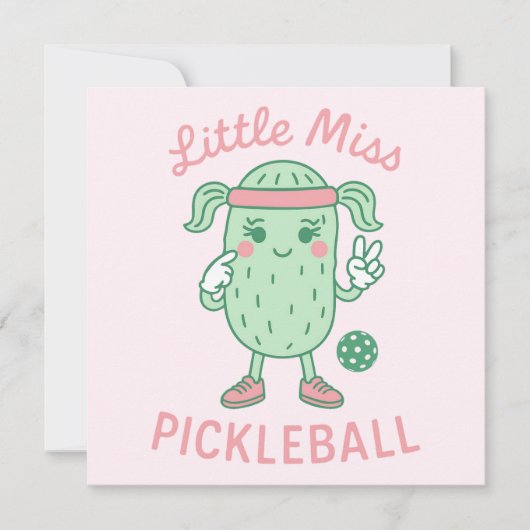 Carte Little Miss Pickleball (Devant)