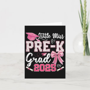 Carte Little Miss Pré-k Grad 2025 Coquette Préscolaire G
