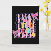 Carte Little Miss Third Grade First Day Of 3rd Grade Coq (Fleur jaune)