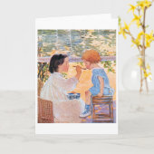 Carte Little Mom, Jessie Willcox Smith (Fleur jaune)