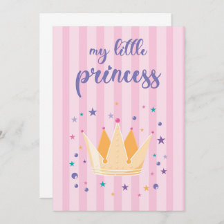 Carte Little princess Flat Greeting Card