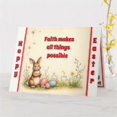 Carte Little Rabbit Pâques Vintage Collection populaire (Fleur jaune)