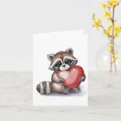 Carte Little Raccoon (Fleur jaune)