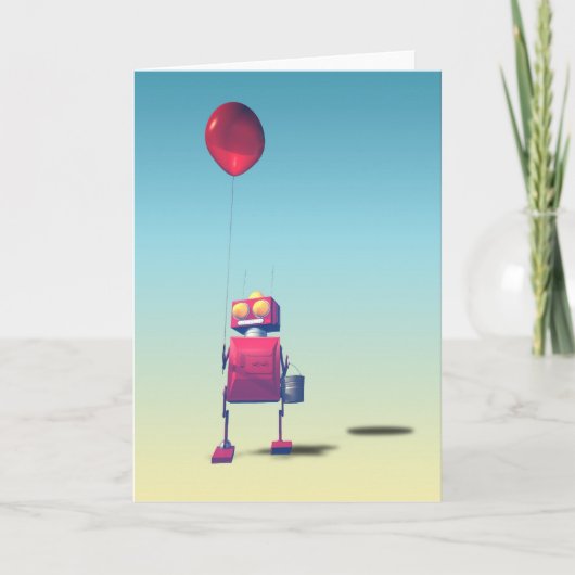 Carte Little Red Bird Robot 3 (Devant)