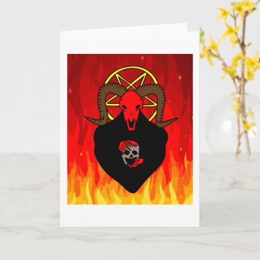 Carte Little Red Naughty Devil (Fleur jaune)