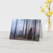 Carte Little Red Riding Hood on Halloween (Fleur jaune)