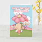 Carte Little Sister, Little Garden Fairy & Flower Card (Fleur jaune)