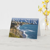 Carte Littoral de Big Sur | Californie | Joyeux Annivers (Fleur jaune)