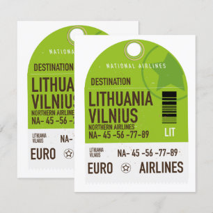 Carte Lituanie Vilnius billet de voyage