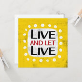 Carte Live Et Laisser Live Grey Card (Devant/Arrière en situation)