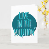 Carte Live In The Solution Recovery Slogan Anniversaire (Fleur jaune)