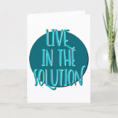 Carte Live In The Solution Recovery Slogan Anniversaire (Devant)
