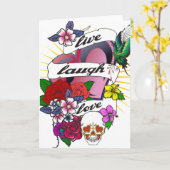 Carte Live Lauder Love Coeur Tattoo Design (Fleur jaune)