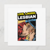 Carte Live Laugh Lesbian (Devant / Derrière)