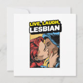Carte Live Laugh Lesbian (Dos)