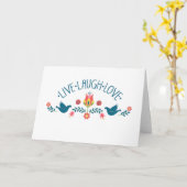 Carte Live Laugh Love (Fleur jaune)