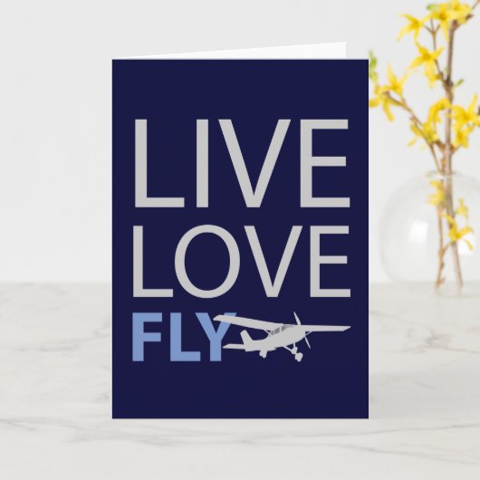 Carte Live Love Fly (Fleur jaune)