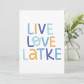 Carte Live Love Latke Hanoukka Design (Debout devant)