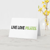 Carte Live Love Pilates ! Design original ! (Fleur jaune)
