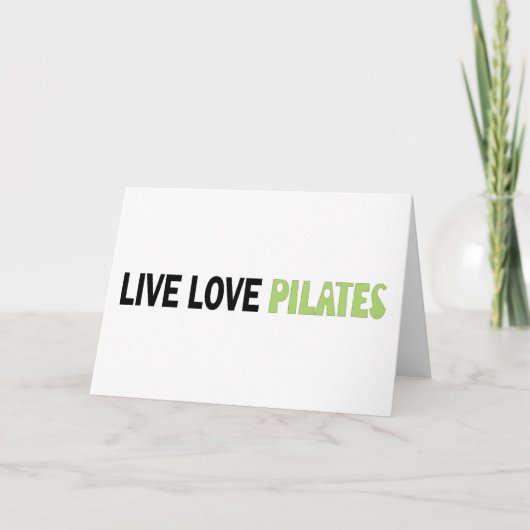 Carte Live Love Pilates ! Design original ! (Devant)