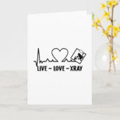 Carte Live Love Xray Radiology Tech Nurse Technologist (Fleur jaune)