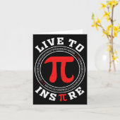 Carte Live Pour Inspirer Pi 3.14 Math Lover Math Joke Pi (Fleur jaune)