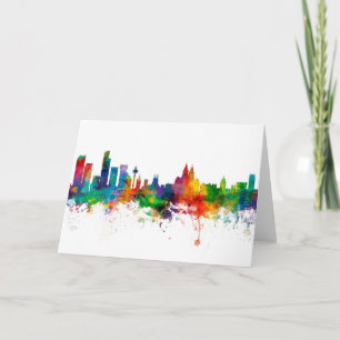 Carte Liverpool England Skyline