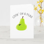 Carte Livin sur une poire (Fleur jaune)