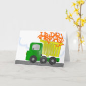 Carte Livraison de camion Jaune Anniversaire (Fleur jaune)