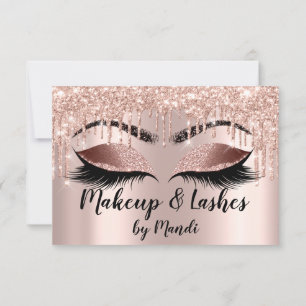 Carte Livraison de certificat Brows Lash Extension Rose