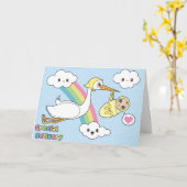 Carte Livraison spéciale - Bouche et bébé (Fleur jaune)