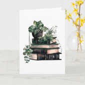 Carte Livre académique vert et plante (Fleur jaune)