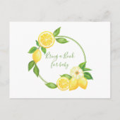 Carte Livre Bébé Fête Prénatale Citron Jaune (Dos)