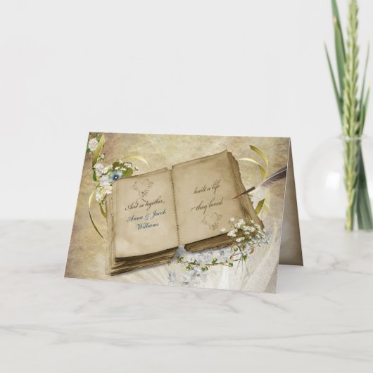 Carte Livre d'anniversaire mariage avec des noms (Devant)