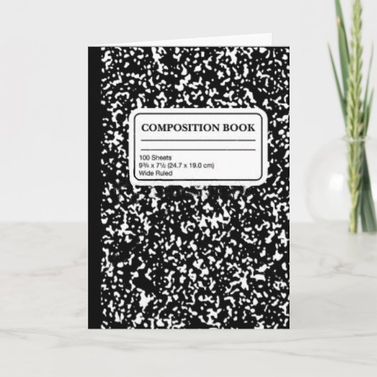 Carte Livre de composition/Étudiant-Enseignant (Devant)