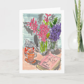 Carte Livre de fleurs de thé